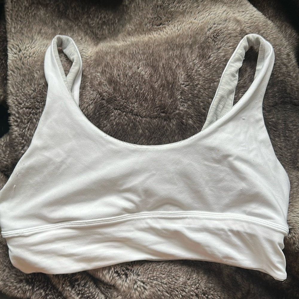 Women's White Sports Bra